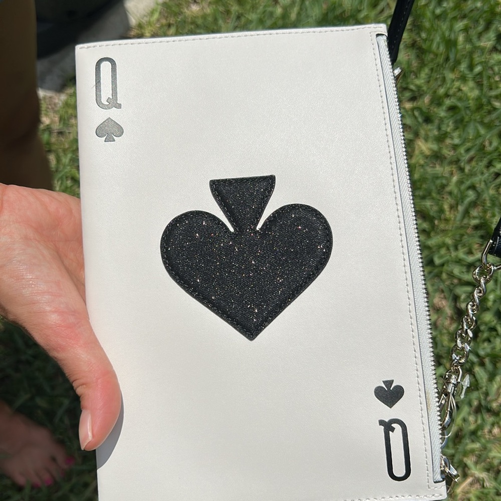 Kate Spade rare Crossbody bag 9 x 6 lucky draw white with orange black&purple - Picture 8 of 9